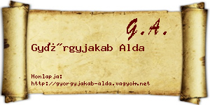 Györgyjakab Alda névjegykártya